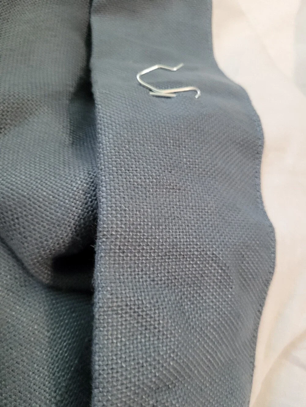 Restoration Hardware Belgian Linen Drapery  Pannels French Blue 50x96 Rod Pocket